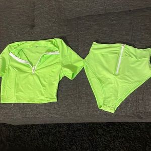 Green bathing suit